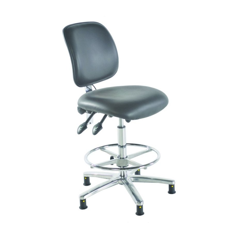 Medium Back Vinyl ESD Draughtsman Chair image 0