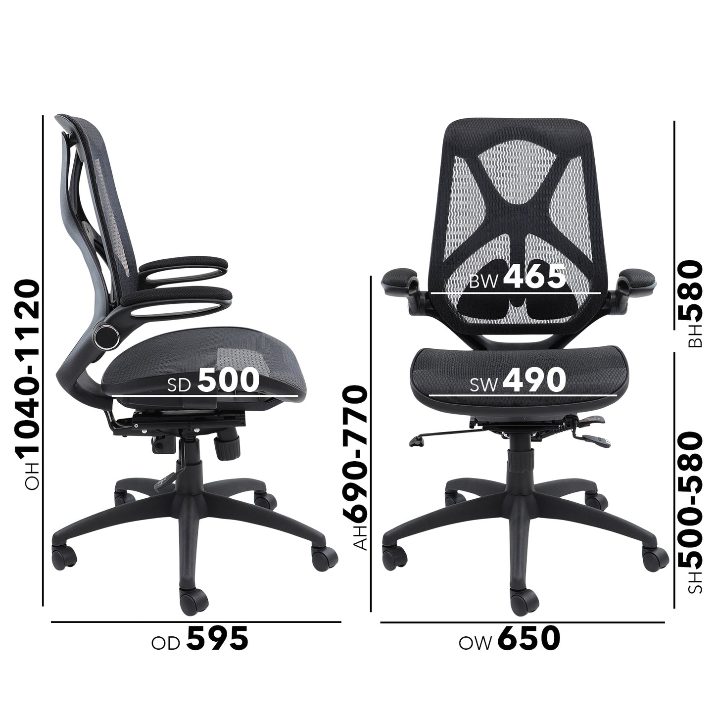 Napier High Mesh Back Operator Chair image 3