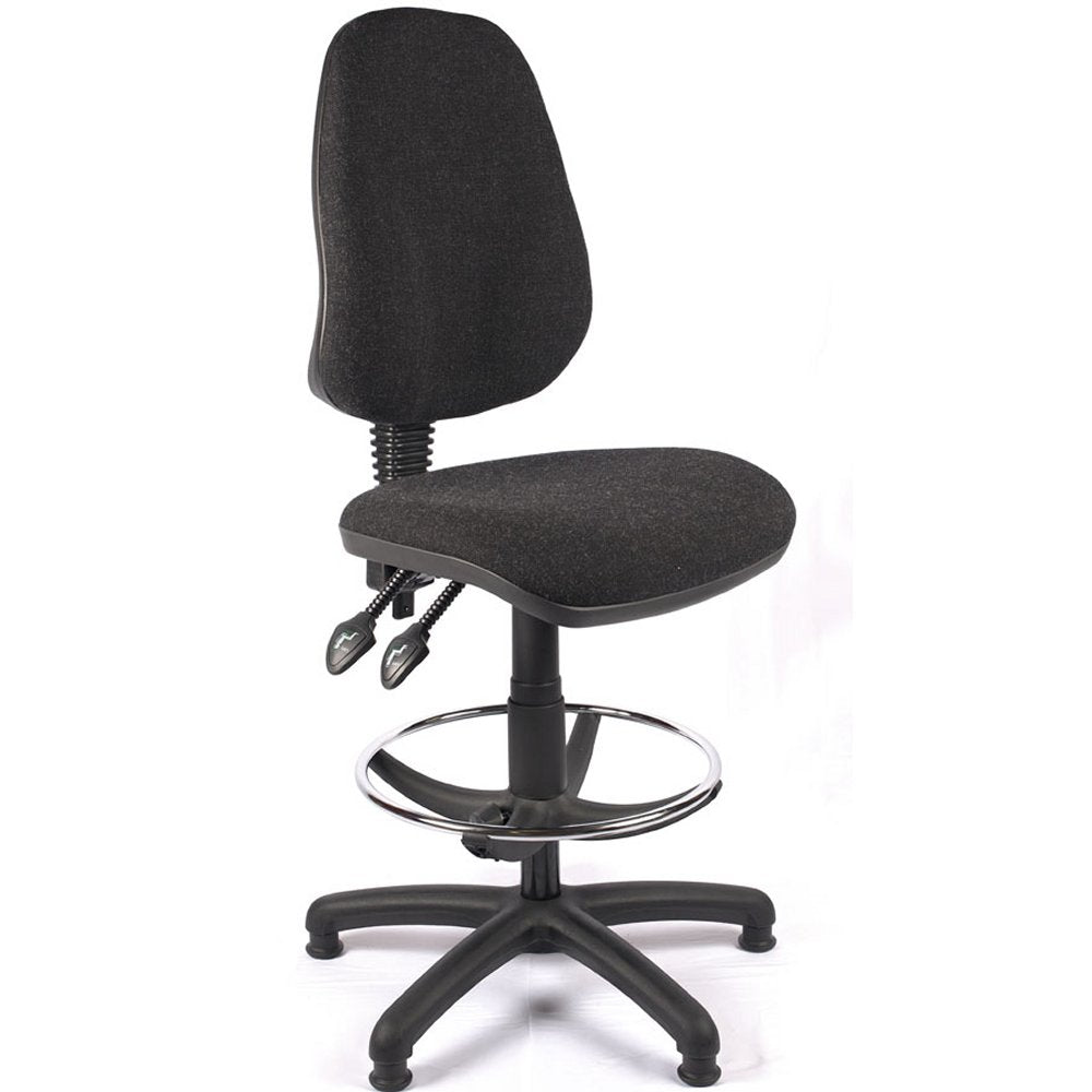 High Back Fabric Draughtsman Chair Image2