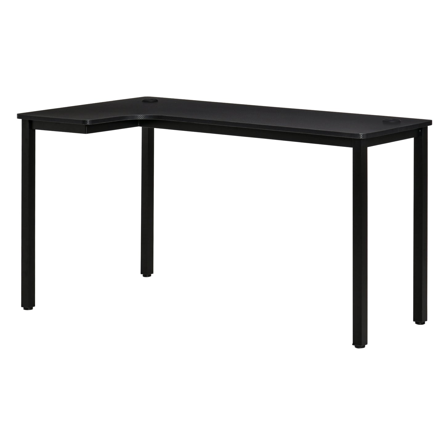 L-Shaped Gaming Desk, Computer Corner Desk, Black, Left