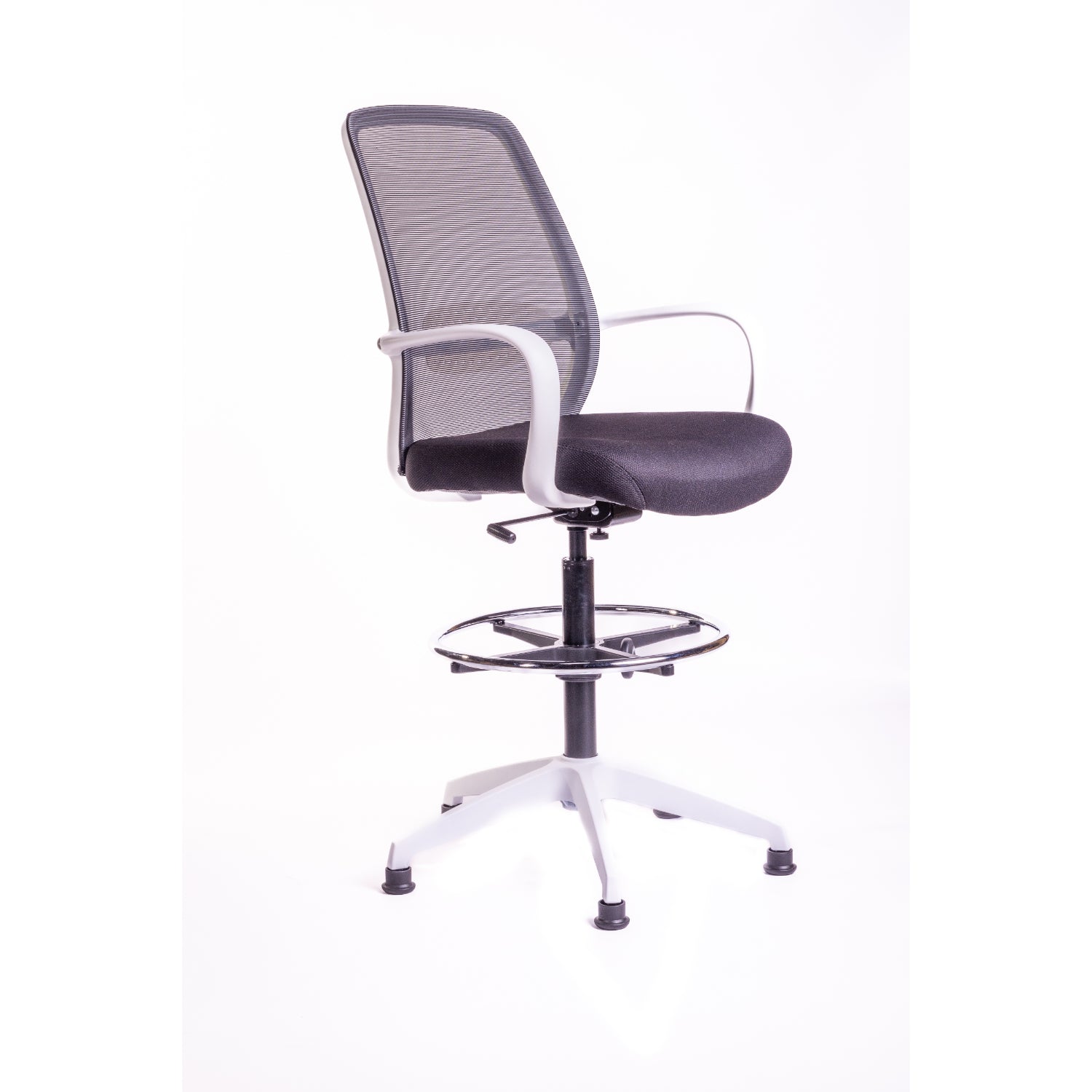 Soho White Mesh Back Draughtsman Chair