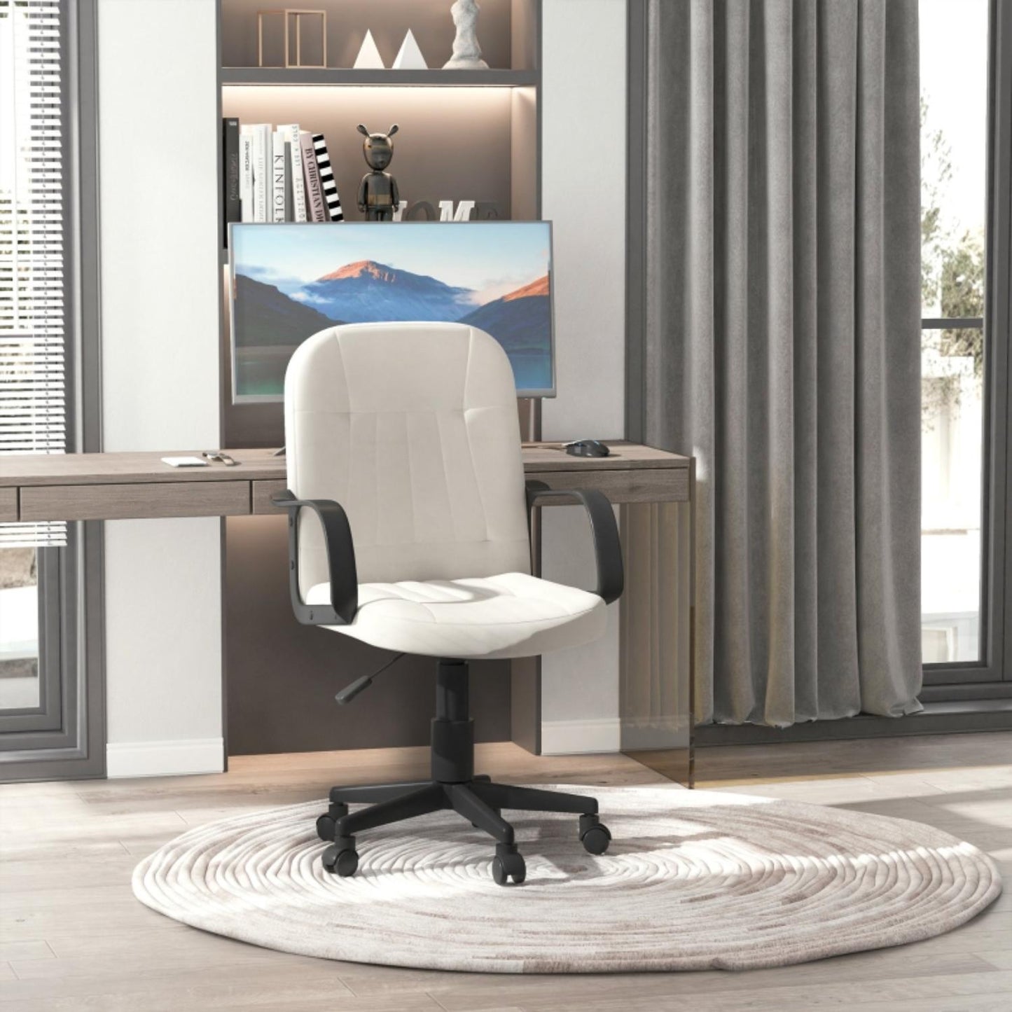 Oxford PU Leather 360 Swivel Home Office Chair