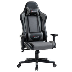 Gaming Chair Racing Style Chair with Headrest and Lumbar Support, Grey